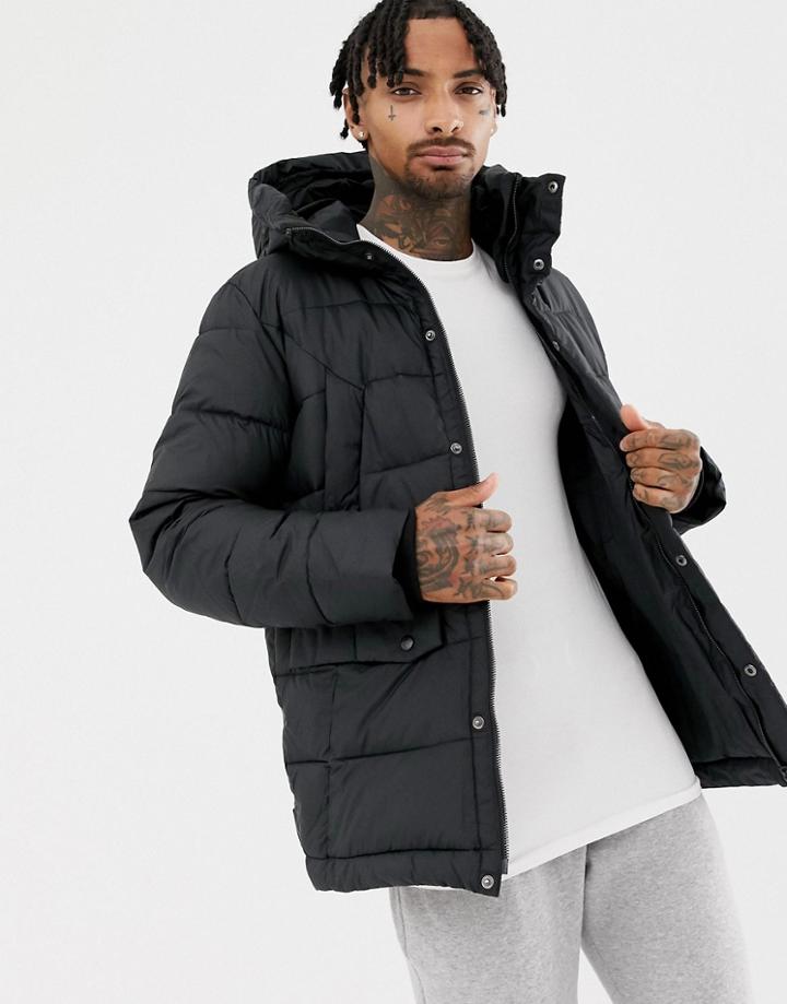 Didriksons 1913 Urban Puffer Jacket In Black - Black