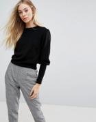 New Look Mutton Sleeve Sweater - Black