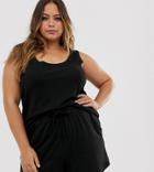 Asos Design Curve Mix & Match Lounge Super Soft Tank - Black