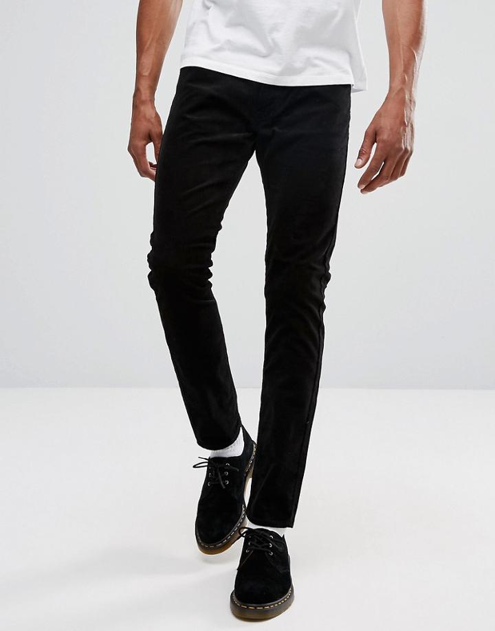 Lee Luke Skinny Fit Cord Pants - Black