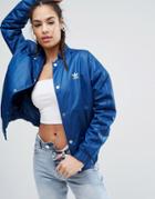 Adidas Nyc Navy Padded Bomber Jacket - Blue