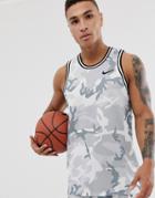 Nike Basketball Dna Camo Tank In Gray