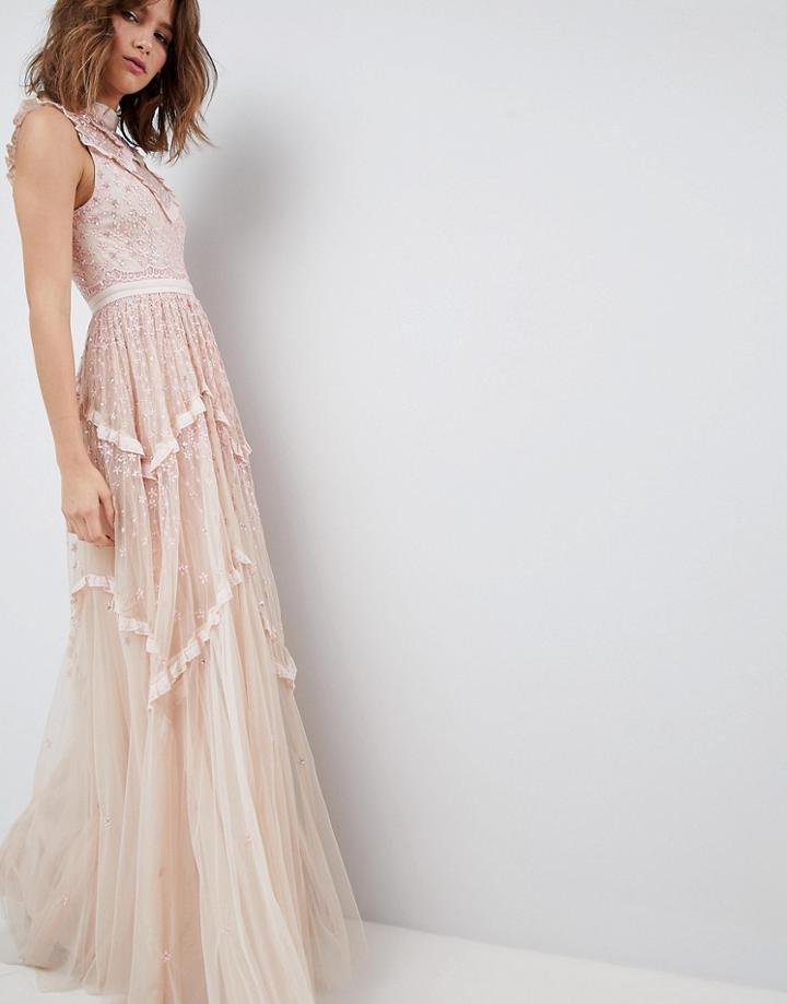 Needle & Thread Daisy Shimmer Gown - Pink