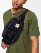 Carhartt Wip Flint Corduroy Hip Bag In Blue Check-blues