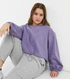 In The Style Plus X Courtney Black Activewear Cropped Sweatshirt With Drawstring Waist In Charcoal-grey