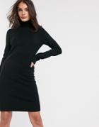 French Connection Babysoft Turtleneck Sweater Dress In Black