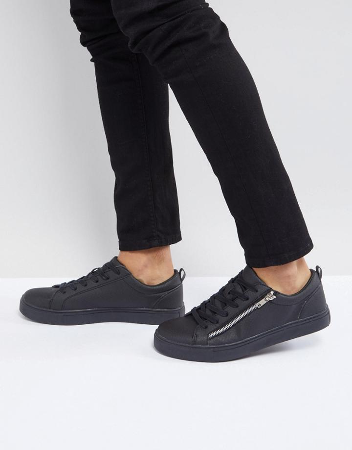 Brave Soul Oscar Sneakers In Black - Black