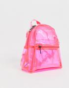 Claudia Canova Transparent Backpack In Pink