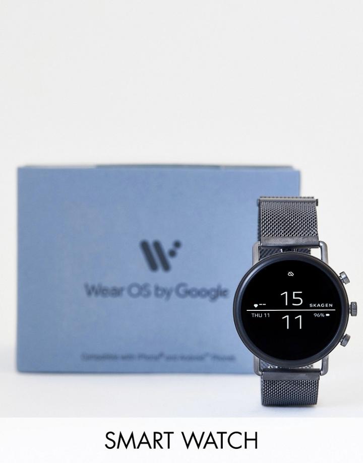 Skagen Skt5105 Falster Mesh Connected Smart Watch With Heart Rate Monitor - Gray