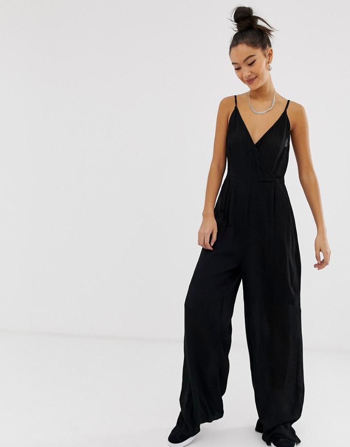 Noisy May Wrap Jumpsuit - Black