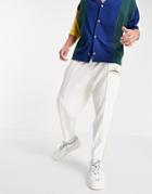 Asos Design Oversized Terry Sweatpants With Embroidery In Cream - Part Of A Set-neutral