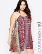 Diya Plus Dress With Crochet Straps - Multi Print