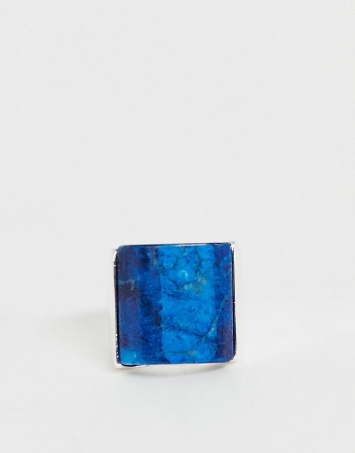 Weekday Semi Precious Stone Ring In Silver - Silver