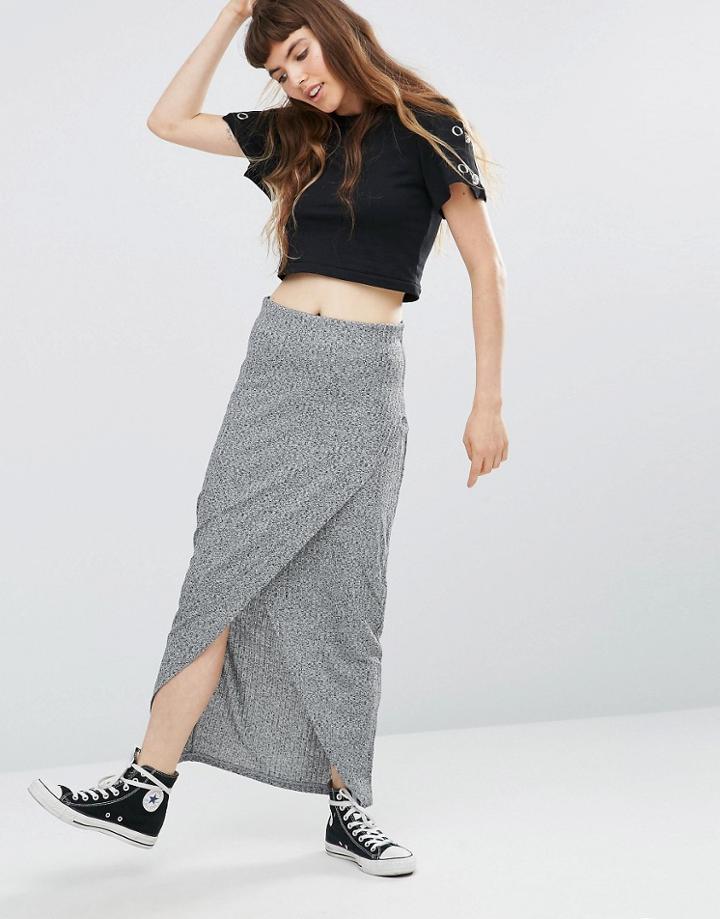 Only Tina Highlow Skirt - Gray