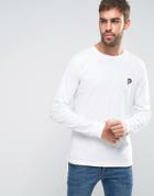 Penfield Plano Long Sleeve Top Small P Logo In White - White
