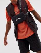 Hxtn Supply Multi Strap Cross Body Bag In Black - Black