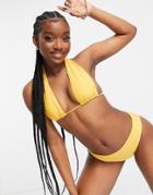 Weekday Tide Bikini Top In Yellow