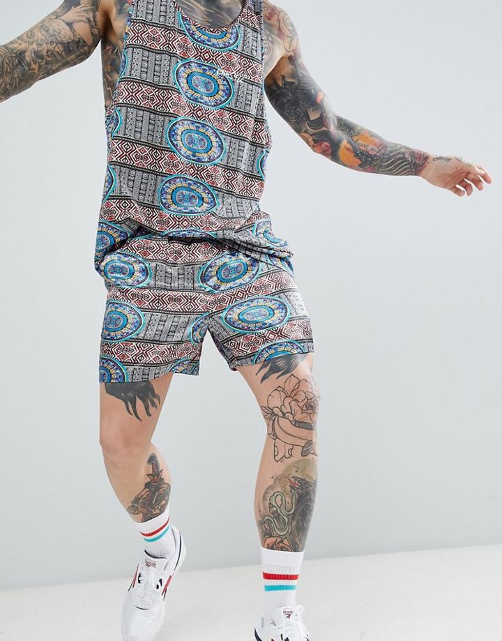 Roadies Of 66 Geo-tribal Print Two-piece Shorts - Multi