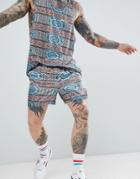 Roadies Of 66 Geo-tribal Print Two-piece Shorts - Multi