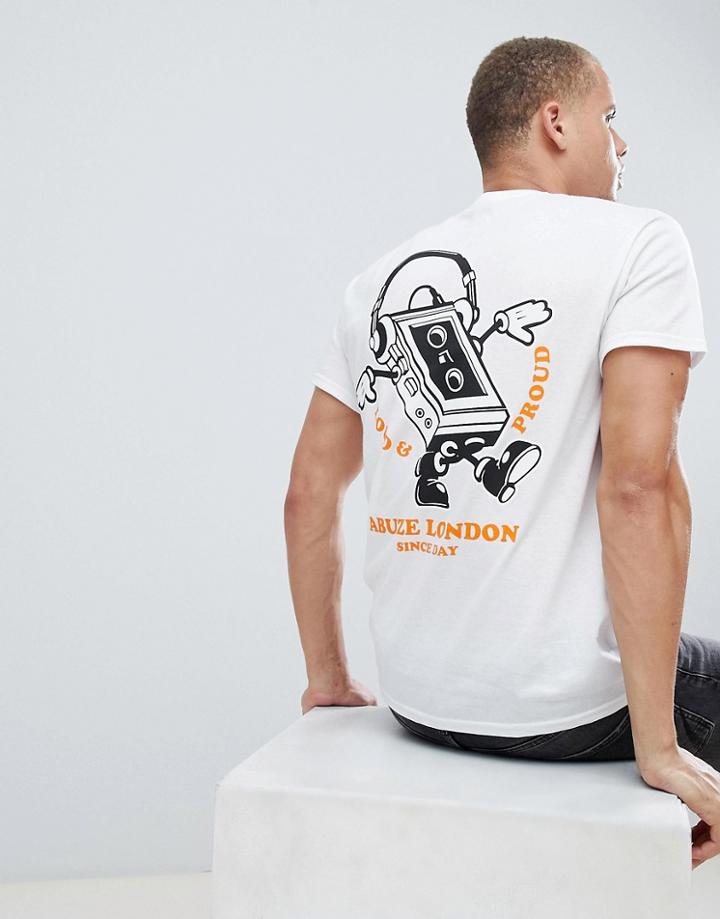 Abuze Ldn Loud Back Print T-shirt - White