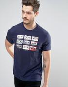 Ben Sherman Mixed Tape Graphic T-shirt - Navy