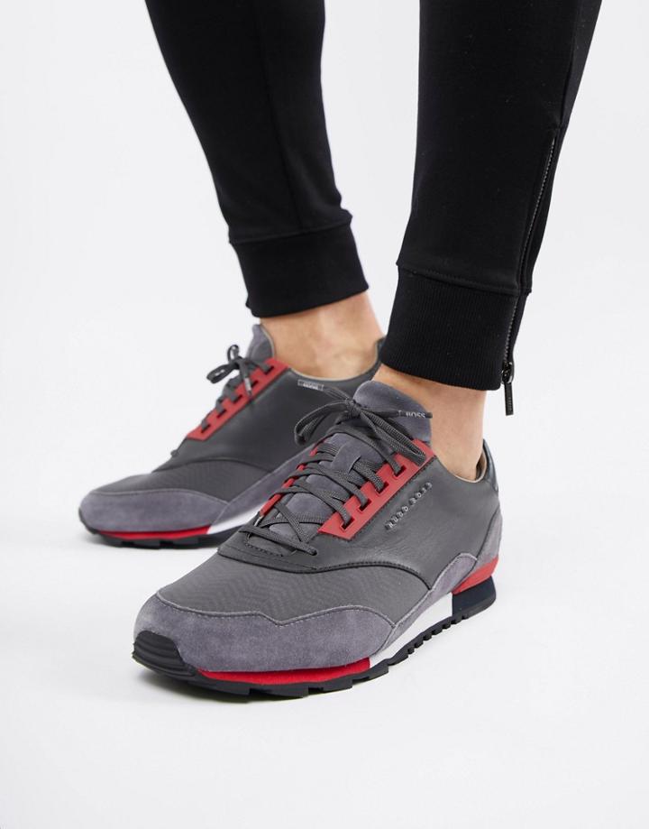 Boss Zephir Sneaker In Dark Gray - Gray