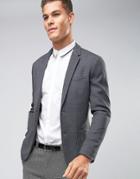 Jack & Jones Premium Slim Fit Jersey Blazer - Gray