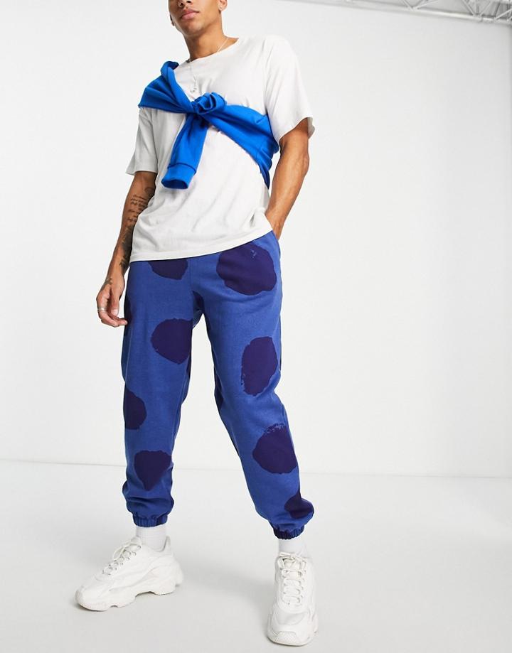 Another Reason Splat Sweatpants In Blue-blues