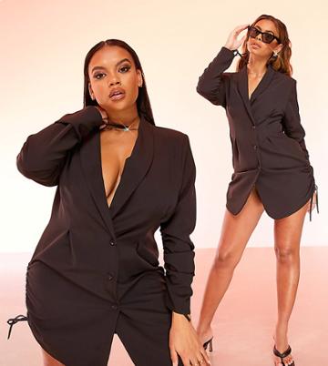 Asos Luxe Ultimate Tux Dress In Black