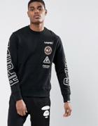 Aape By A Bathing Ape Sweatshirt With Sleeve Print - Black