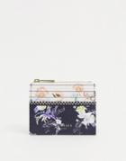 Ted Baker Dessiy Patterned Card Holder In Beige-neutral