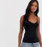 Asos Design Tall Ultimate Cami With V-neck In Black - Black