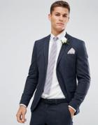 Selected Homme Skinny Winter Wedding Suit Jacket - Navy