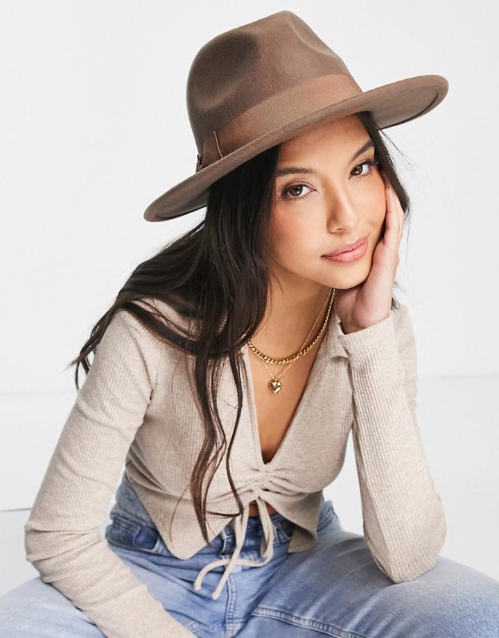 Boardmans Felt Fedora In Brown-neutral