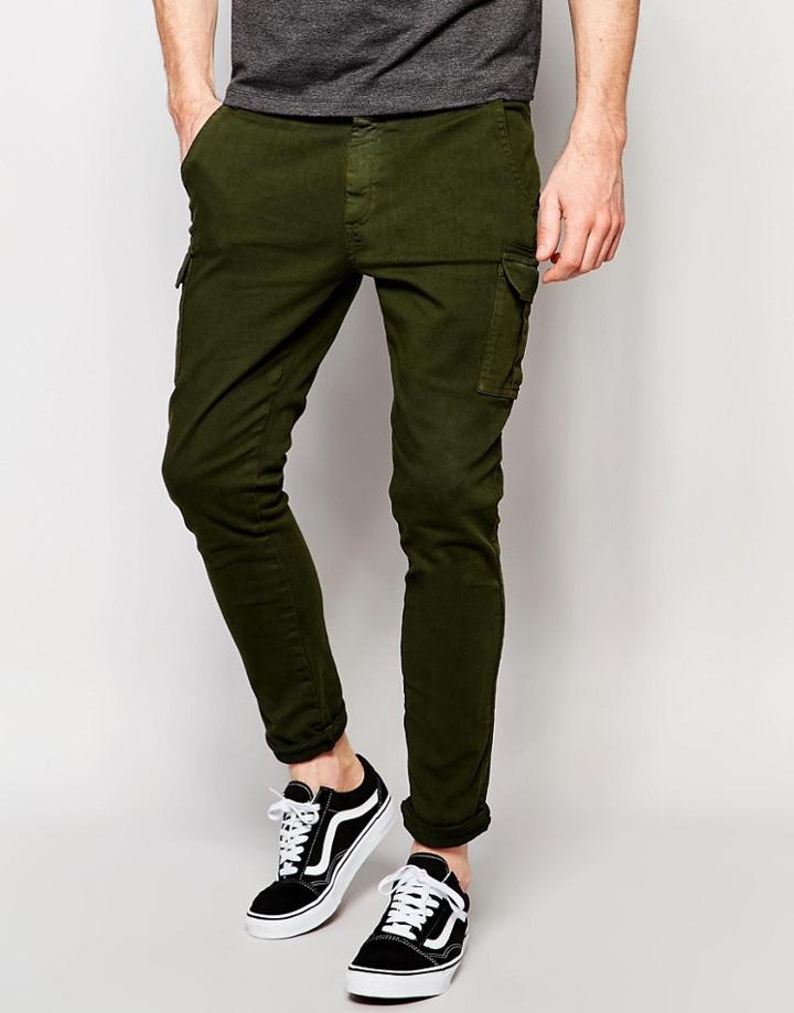 Hoxton Denim Cargo Pant - Green