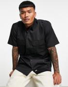 Dickies Work Short Sleeve Shirt In Black