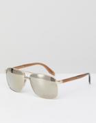 Versace 0ve2174 Aviator Sunglasses In Gold 59mm - Gold