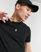 Polo Ralph Lauren Central Player Logo T-shirt In Polo Black