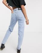 Dr Denim Stevie Mid Rise Straight Leg Authentic Fit Jean In Light Wash Blue-blues