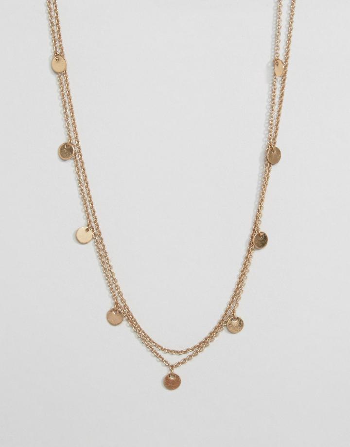 Selected Femme Abbi Double Chain Necklace - Gold