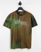 Allsaints Camo Dropout Tie Dye T-shirt In Multi