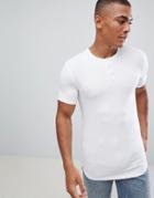 Asos Design Muscle Fit T-shirt With Grandad Neck In White - White