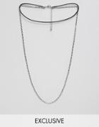 Designb London Choker & Chain Necklaces In Silver - Silver