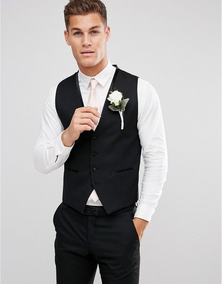 Selected Homme Slim Vest - Black