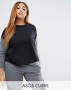 Asos Curve Contrast Sweatshirt Co-ord - Multi