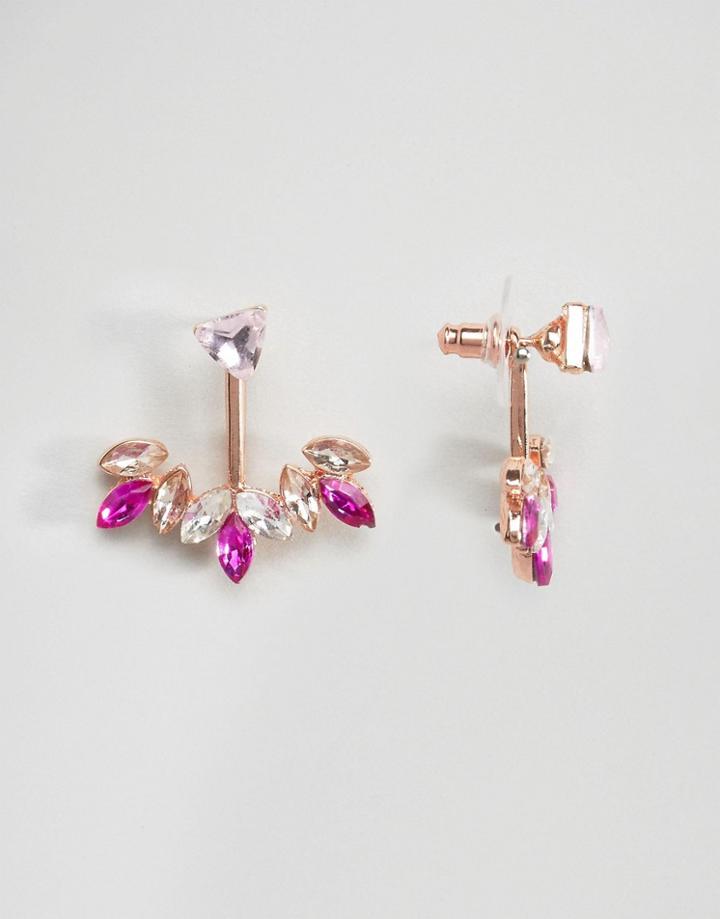 Johnny Loves Rosie Blush Triangle Through & Through Earrings - Gold