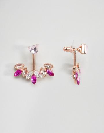 Johnny Loves Rosie Blush Triangle Through & Through Earrings - Gold