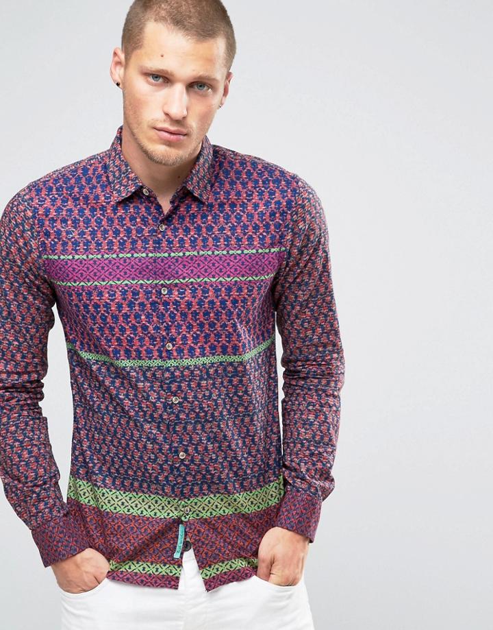 Scotch And Soda Printed Shirt - Red