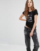 G-star Theagan Spray Paint Logo T-shirt - Black