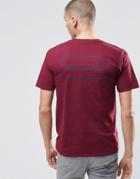 Brixton T-shirt With Back Logo - Burgundy
